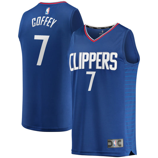 Amir Coffey LA Clippers Fanatics Branded Fast Break Replica Jersey Royal - Icon Edition