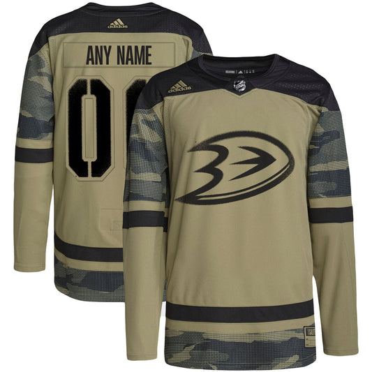 Anaheim Ducks adidas Military Appreciation Team Authentic Custom Practice Jersey - Camo