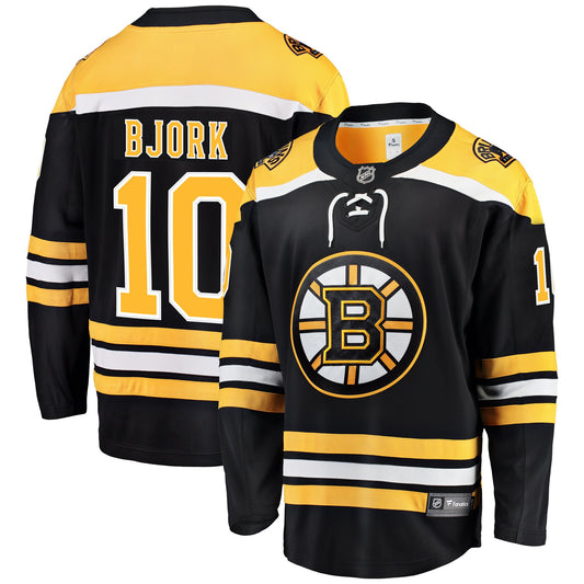 Anders Bjork Boston Bruins Fanatics Branded Home Breakaway Player Jersey - Black