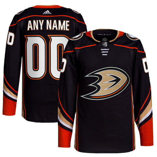 Anaheim Ducks adidas Home Authentic Pro Custom Jersey - Black